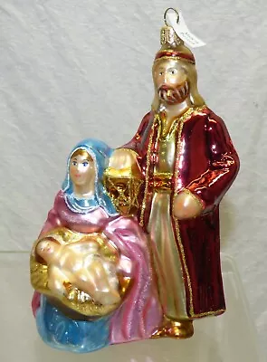 Buy Holy Family Nativity Figural Glass Xmas Ornament NIB Glassware Art Studio Poland • 13.23£