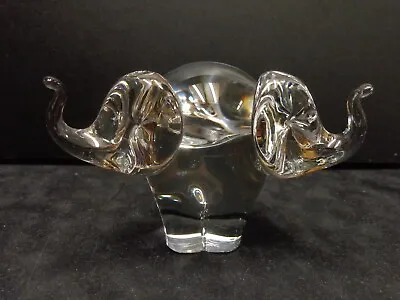 Buy Wedgewood Crystal Triple Elephant Head Paperweight England • 56.88£