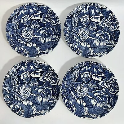 Buy Churchill China Plates X 4, Vintage Blue Flower Pattern Pottery Tea Side • 19£