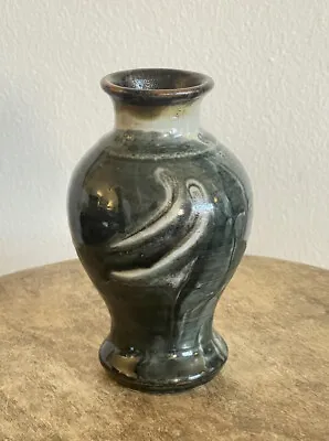 Buy Studio Pottery Gray Decorated Ovoid Vase 6 H X 3.5 W Studio Pottery Excellent • 89.77£