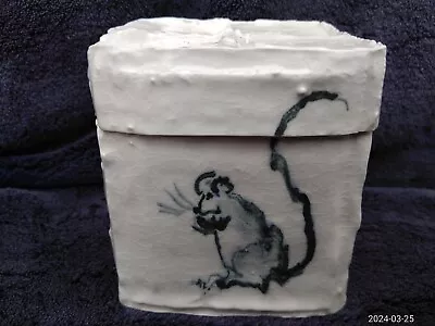 Buy Beautiful Vintage (GOOD CONDITION) Irish Studio Ceramic Mouse Rat Lidded Box Jar • 40£