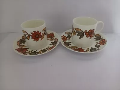 Buy Wedgwood Susie Cooper Art Nouveau Set Of 2x Small Coffee Cups And Saucers • 7£