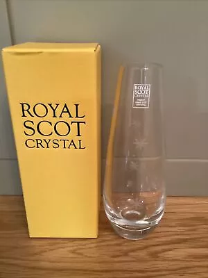 Buy Royal Scot Crystal Clear Glass Vase Hand Cut Etched Star In Original Box New 307 • 7.50£