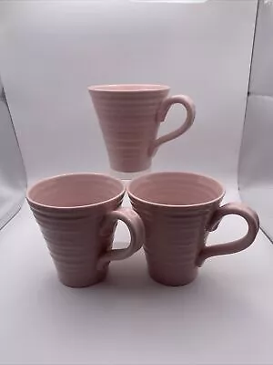 Buy Portmeirion Sophie Conran Celadon Pink Mugs X 3 • 29.50£