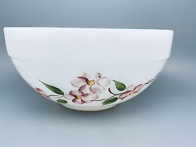 Buy Vintage Fire King OvenWare Mixing Bowl Pink Hand Painted Dogwood 7-1/4  X 3-1/2  • 13.59£