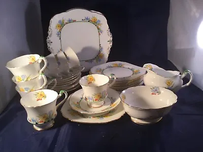 Buy Royal Paragon Border Crocus Pattern - Vintage China Tea Ware -art Deco • 8.99£