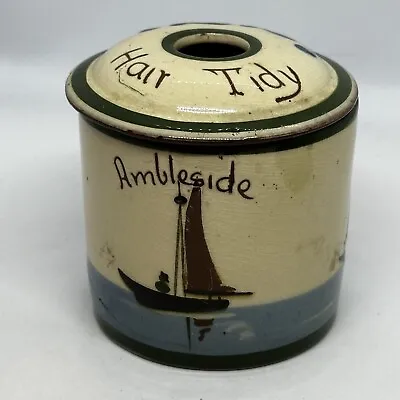 Buy Vintage Antique Torquay Pottery Hair Tidy Ambleside Sailing Boats 11cm Flaw* • 7.99£