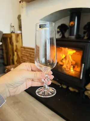 Buy Set Of 6 Champagne White Wine Glasses Czech  Bohemian Crystalite Chablis • 14.99£