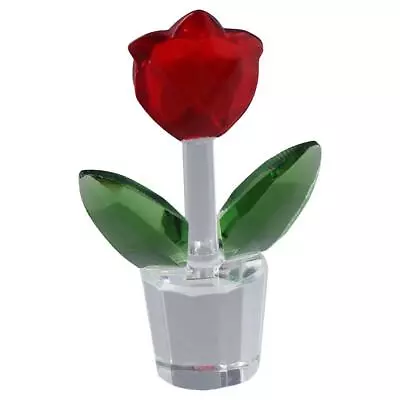 Buy Crystal Crystal Tulip Flower Ornaments Crystal Tulips Flower Figurines  Home • 6.36£