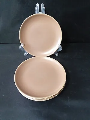Buy Pottery Poole Twintone Mushroom & Sepia - Tea Plates X 6 # U15 • 18£