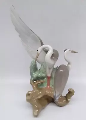 Buy LLADRO NAO Resting Herons Figurine Ornament #045 (Retired) MINT • 39.95£