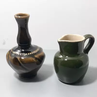 Buy Vintage Buchan Pottery Thistle Ware Portobello Scotland Mini Green Jug- Bud Vase • 30.98£