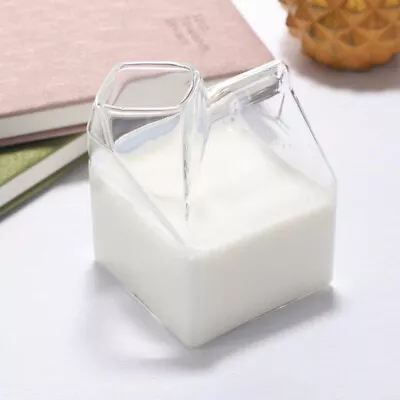 Buy 1PC 300ML Half Pint Milk Cardboard Creative Style Mini Creamer Jug Glass Milk M^^i • 9.21£