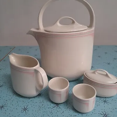 Buy Vintage Midwinter Teapot, Milk Jug, Condiment Holder And 2 Egg Cups • 10£