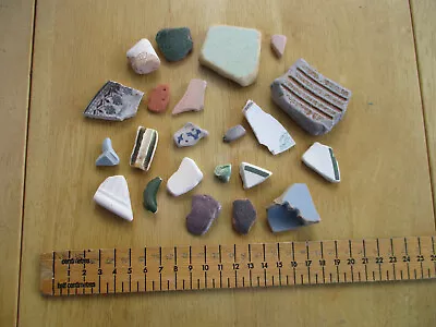 Buy Sea Tumbled Pottery Pieces Lyme Regis Dorset For Craft Work Etc - 157gms • 6£