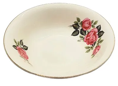 Buy Vintage Alfred Meakin Serving Bowl, Fruit Bowl, Pink Rose Pattern • 8.99£