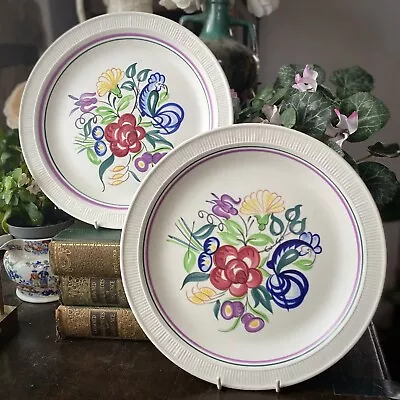 Buy POOLE Pottery Traditional Ware 2 X Dinner Plates 10” Signed - Excellent FREE P/P • 17.99£