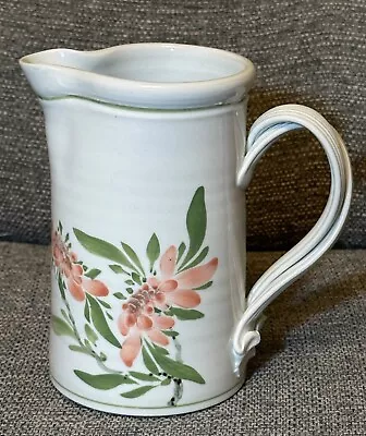 Buy Lucy Walsh Jonathan Chiswell Jones Studio Pottery Floral Ceramic Jug 1993-97 Era • 20£