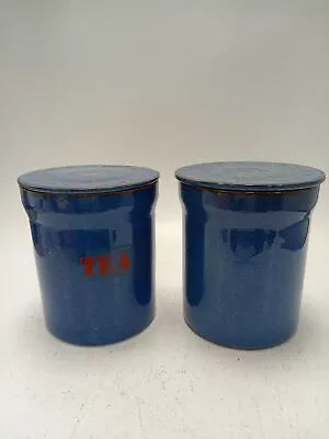 Buy 2x Denby Fine Stoneware Midnight Lidded Pots Floral Design Pre Owned  • 6.99£