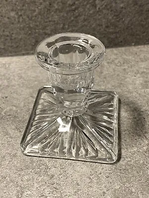 Buy 1 X SMALL CUT GLASS CANDLESTICK CANDLE HOLDER HEIGHT 7 CM EXCELLENT CONDITION • 5.99£