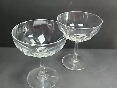 Buy 2x Lovely Antique Victorian Cut Glass Champagne Coupe 11.5cm • 40£