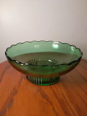 Buy Vintage 1950's E.O. Brody CO. M2000 Cleveland Ohio Green Glass Dish Bowl Scallop • 9.56£