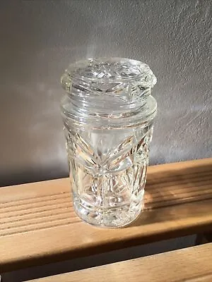Buy Vintage Ornate Cut Glass Storage Jar With Lid • 5.99£