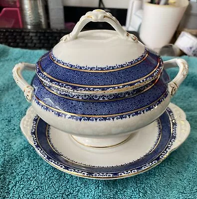 Buy Vintage Burleigh Ware  Soup Tureen With Lid And Dish In The  Sandon  Pattern • 8.99£