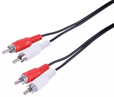 Buy RCA To RCA Cable Stereo Audio Twin Phono Lead 2 X Male To Male Plug 15cm-20m Lot • 2.29£