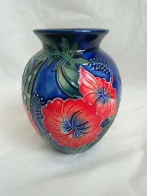 Buy Old Tupton Ware HIBISCUS Tube Lined  - 4 Inch Traditional Vase • 21.95£