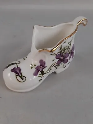 Buy Hammersley Victorian Violets Boot Ornament Bone China British Vintage • 14.99£