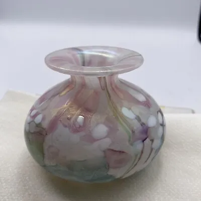 Buy Isle Of Wight Glass Small Vase/ Iridescent / Label • 33.62£