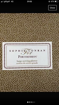 Buy Sophie Conran Large Serving Platter. Portmerion. New In Box • 22£