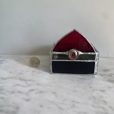 Buy Stained Glass Ornament Box Trinket Dish  • 9.95£