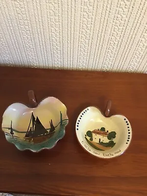 Buy Vintage Dartmouth Pottery Motto Ware Shell Shaped Dishes • 4.99£